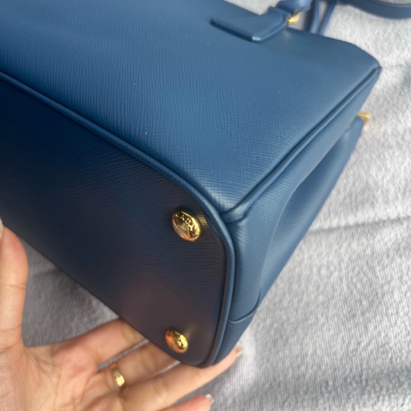 Prada Navy Blue Leather Satchel - Picture 2 of 10